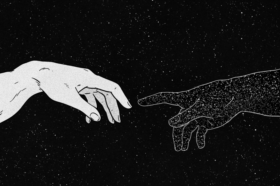 touch, hands, universe, space, stars, starry, galaxy, soul, night, dark, surreal, cartoon, painting, fantasy, creativity, art, drawing, touch, touch, soul, soul, soul, soul, soul